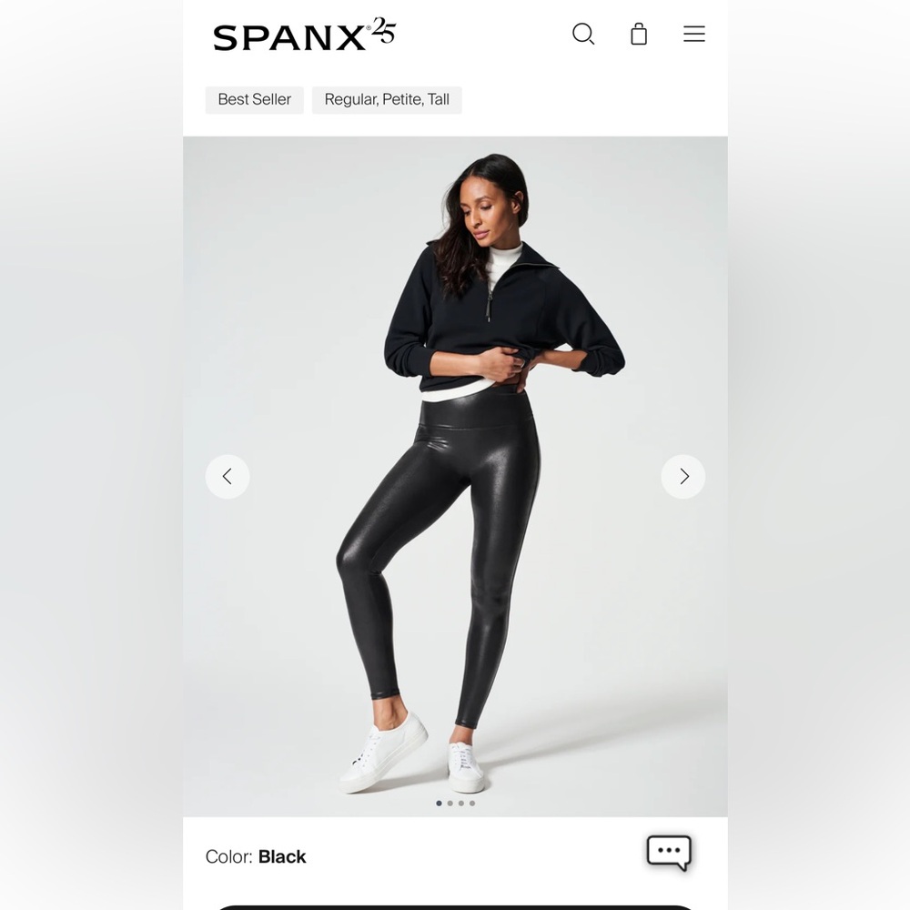 NWT Women’s Spanx Faux Leather Legging size Small Petite